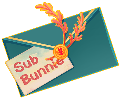 page decoration subbunnie letter